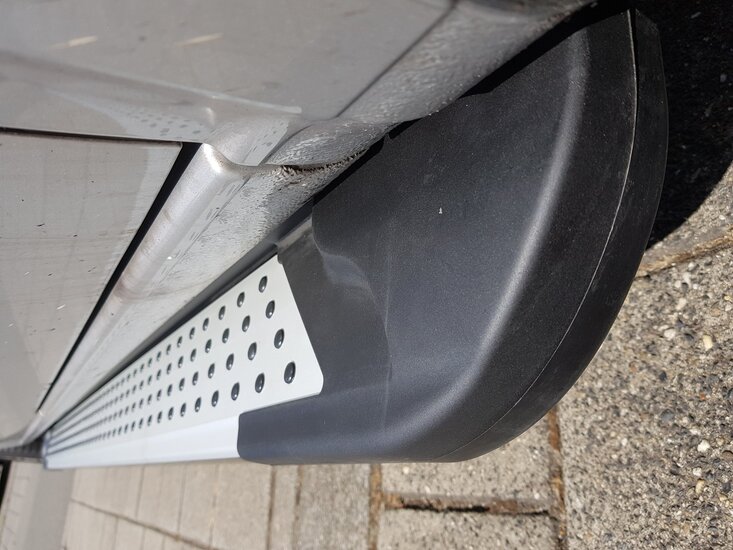 Hyundai IX 35 2010 tot 2015 - aluminium treeplanken grijs - ronde nop