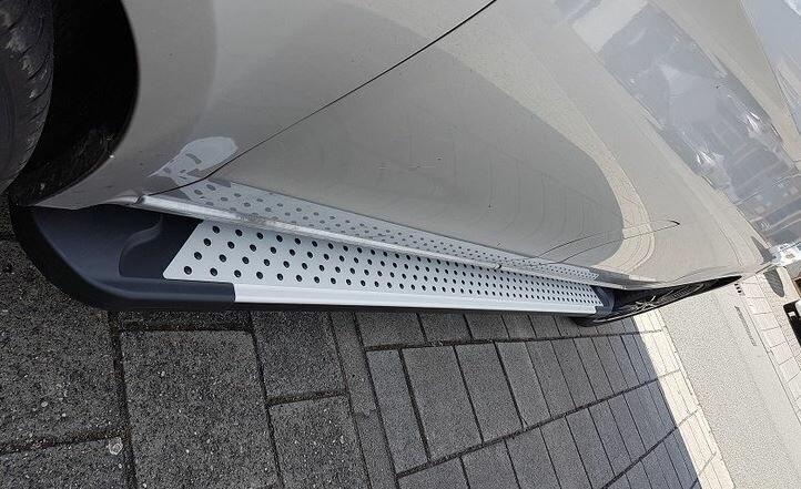 Mercedes Citan L2 2012 tot 2021 - aluminium treeplanken grijs - ronde nop