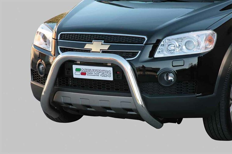 Chevrolet Captiva 2006 tot 2011 - super pushbar &Oslash; 76 mm met CE/EU certificaat - RVS 304 hoogglans gepolijst