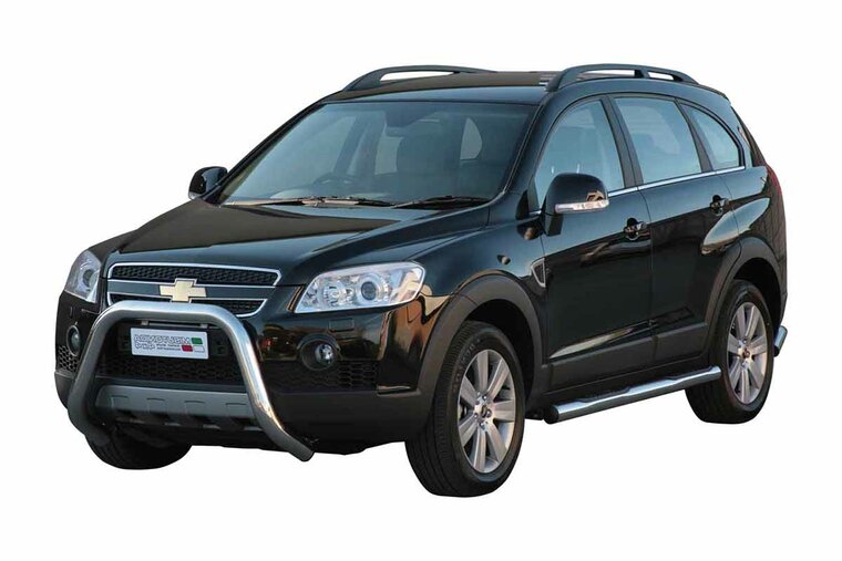 Chevrolet Captiva 2006 tot 2011 - super pushbar &Oslash; 76 mm met CE/EU certificaat - RVS 304 hoogglans gepolijst