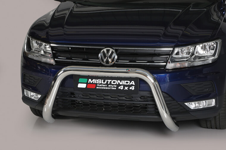 Volkswagen Tiguan 2016 tot 2020 - super pushbar &Oslash; 76 mm met CE/EU certificaat - RVS 304 hoogglans gepolijst