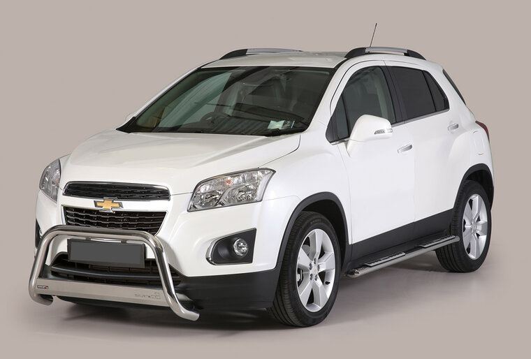 Chevrolet Trax 2013 tot 2017 &ndash; pushbar &Oslash; 63 mm met CE/EU certificaat - RVS 304 hoogglans gepolijst