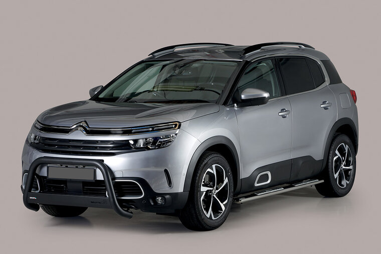 Citro&euml;n C5 Aircross 2019 tot heden &ndash; pushbar &Oslash; 63 mm met CE/EU certificaat - RVS 304 zwarte poedercoating