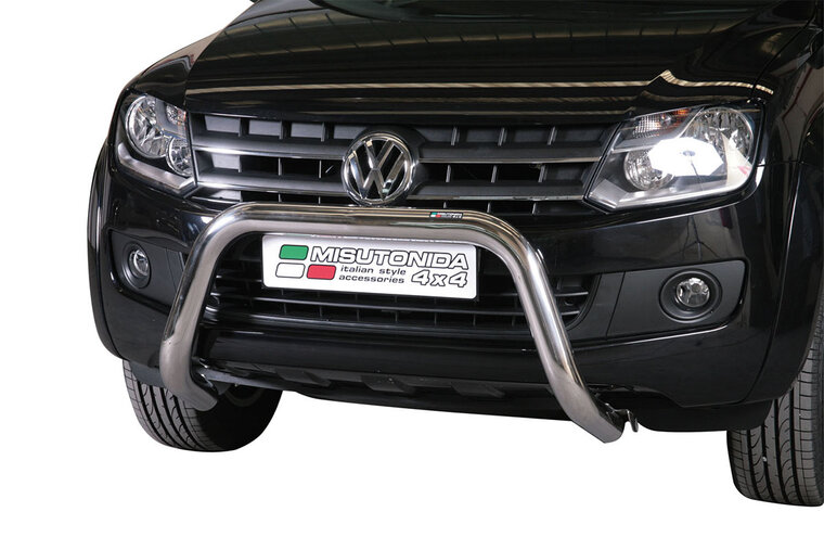 Volkswagen Amarok 2010 tot heden - super pushbar &Oslash; 76 mm met CE/EU certificaat - RVS 304 hoogglans gepolijst