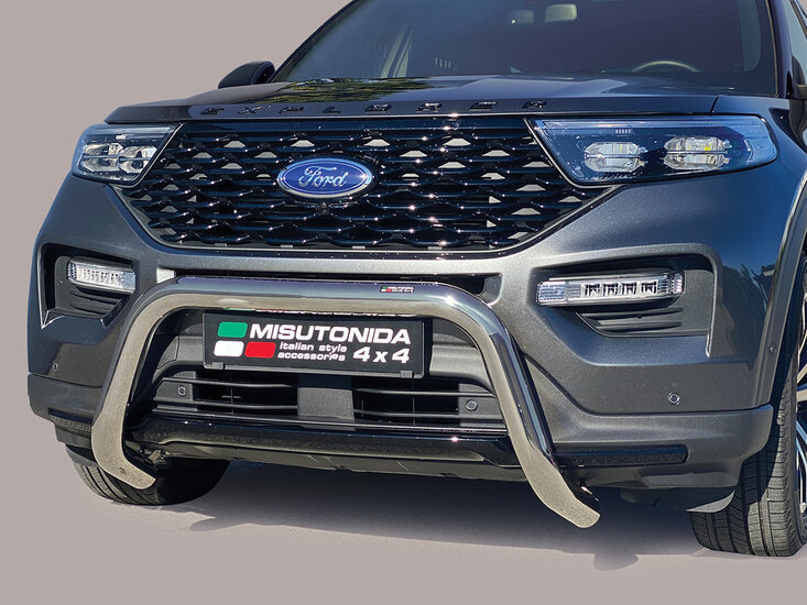 Ford Explorer 2021 tot heden - super pushbar &Oslash; 76 mm met CE/EU certificaat - RVS 304 hoogglans gepolijst