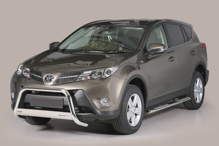 Toyota RAV4 2012 tot 2016 &ndash; pushbar &Oslash; 63 mm met CE/EU certificaat - RVS 304 hoogglans gepolijst