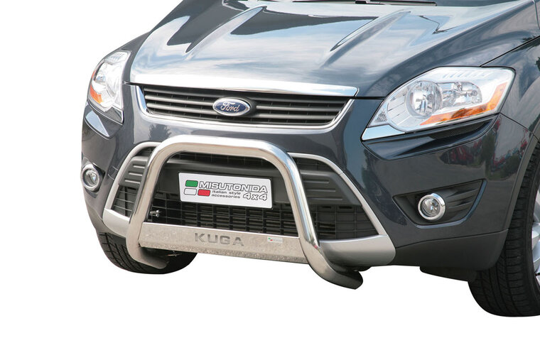 Ford Kuga 2008 tot 2013 - pushbar &Oslash; 63 mm met modelnaam met CE/EU certificaat - RVS 304 hoogglans gepolijst