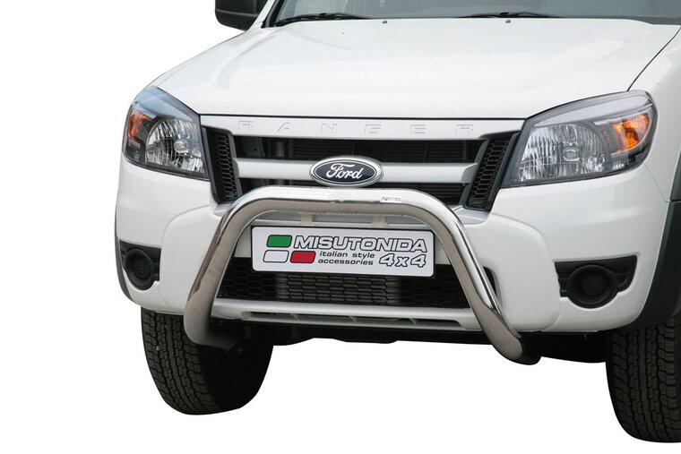 Ford Ranger 2009 tot 2012 - super pushbar &Oslash; 76 mm met CE/EU certificaat - RVS 304 hoogglans gepolijst