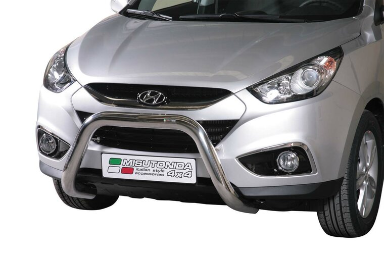 Hyundai IX35 2010 tot 2015 - super pushbar &Oslash; 76 mm met CE/EU certificaat - RVS 304 hoogglans gepolijst