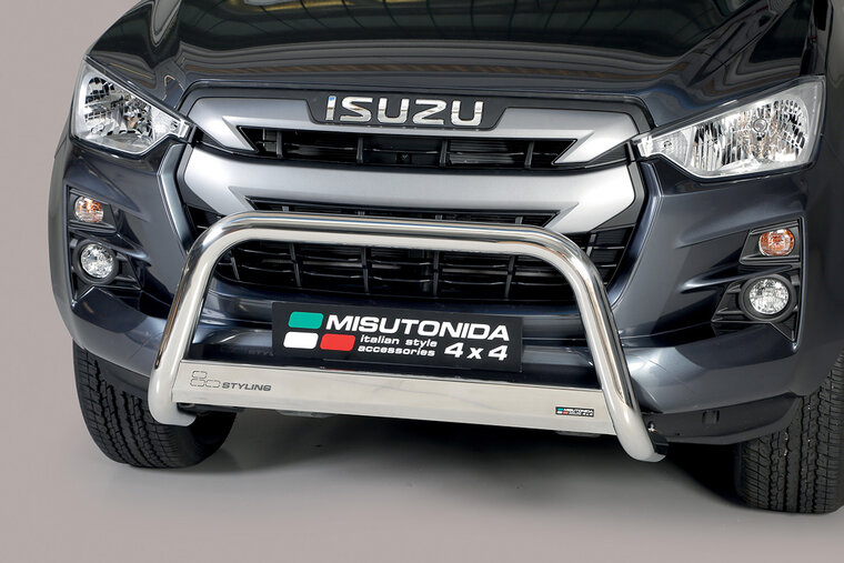 Isuzu D-MAX 2020 tot heden - pushbar &Oslash; 63 mm met CE/EU certificaat - RVS 304 hoogglans gepolijst