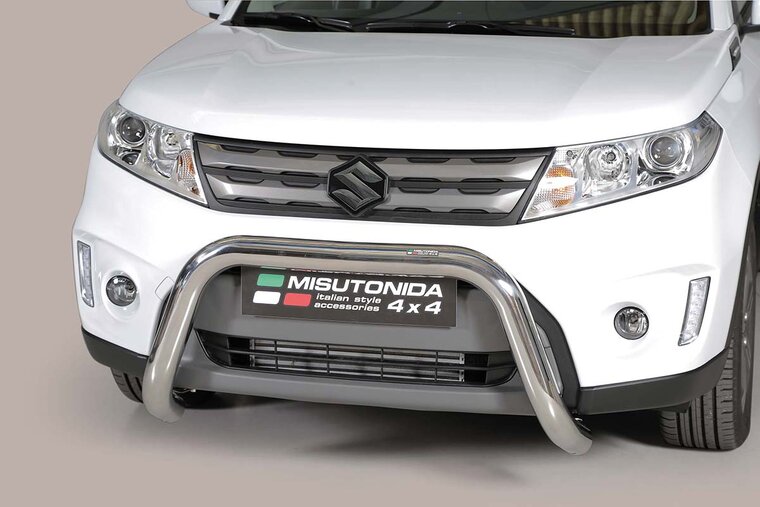 Suzuki Vitara 2015 tot 2019 - super pushbar &Oslash; 76 mm met CE/EU certificaat - RVS 304 hoogglans gepolijst