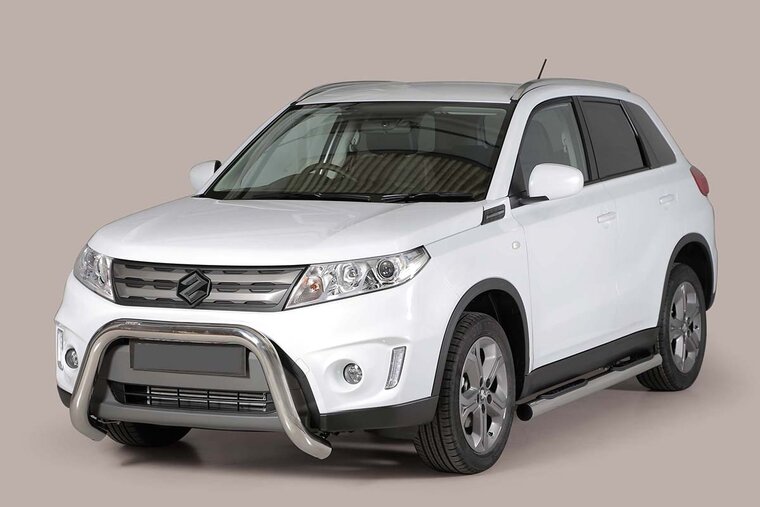 Suzuki Vitara 2015 tot 2019 - super pushbar &Oslash; 76 mm met CE/EU certificaat - RVS 304 hoogglans gepolijst