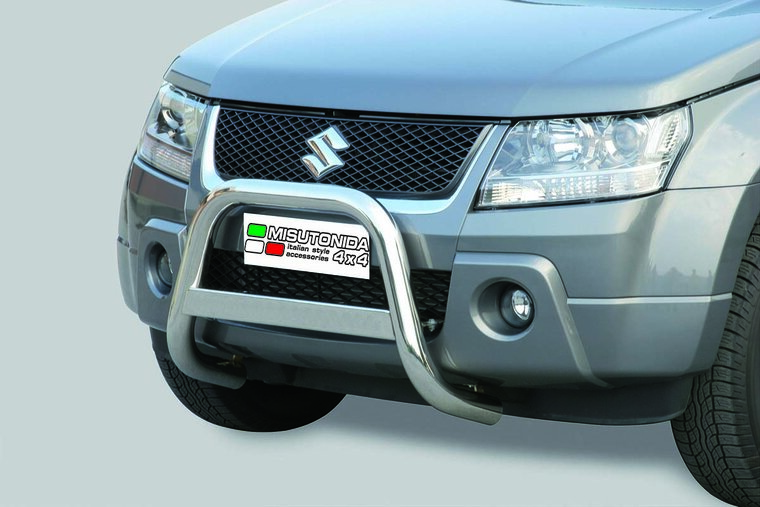 Suzuki Grand Vitara 2005 tot 2009 - pushbar &Oslash; 63 mm met CE/EU certificaat - RVS 304 hoogglans gepolijst