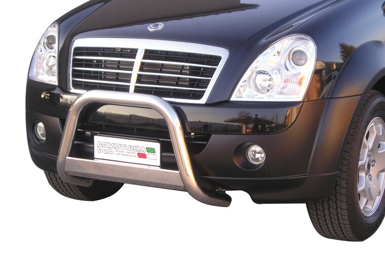 Ssangyong Rexton 2006 tot 2012 - pushbar &Oslash; 63 mm met CE/EU certificaat - RVS 304 hoogglans gepolijst