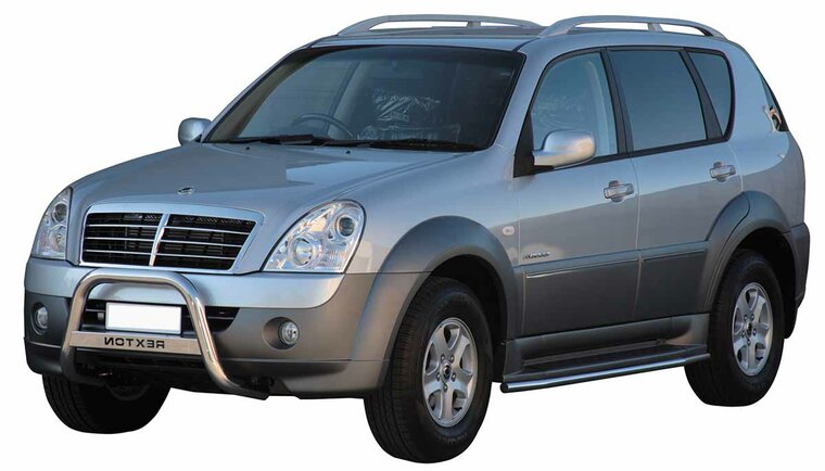 Ssangyong Rexton 2006 tot 2012 - pushbar &Oslash; 63 mm met CE/EU certificaat - RVS 304 hoogglans gepolijst