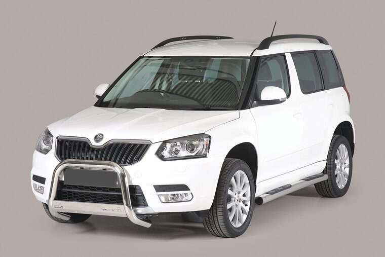 Skoda Yeti 2014 tot 2018 - pushbar &Oslash; 63 mm met CE/EU certificaat - RVS 304 hoogglans gepolijst