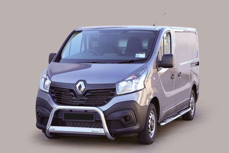 Renault Trafic 2014 tot 2022 L2 - pushbar &Oslash; 63 mm met CE/EU certificaat - RVS 304 hoogglans gepolijst