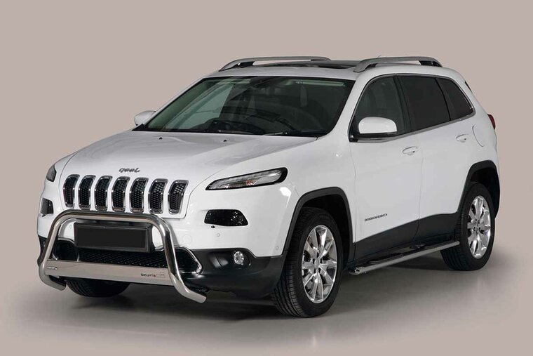 Jeep Cherokee 2014 tot heden - pushbar &Oslash; 63 mm met CE/EU certificaat - RVS 304 hoogglans gepolijst