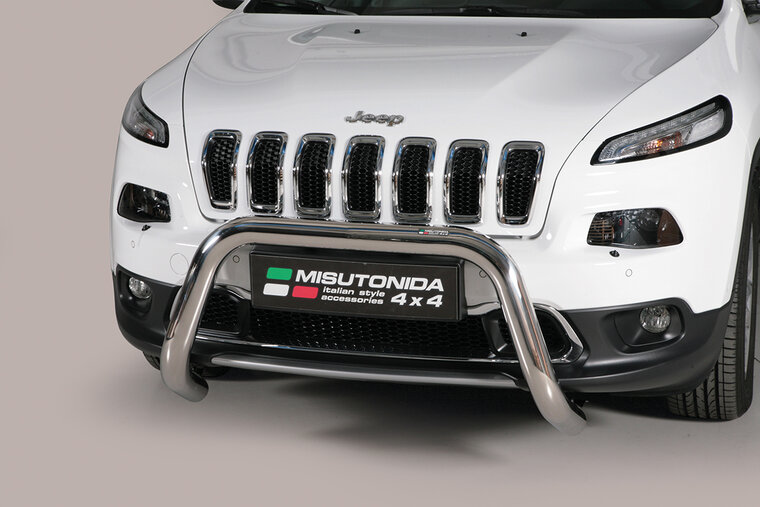 Jeep Cherokee 2014 tot heden - super pushbar &Oslash; 76 mm met CE/EU certificaat - RVS 304 hoogglans gepolijst