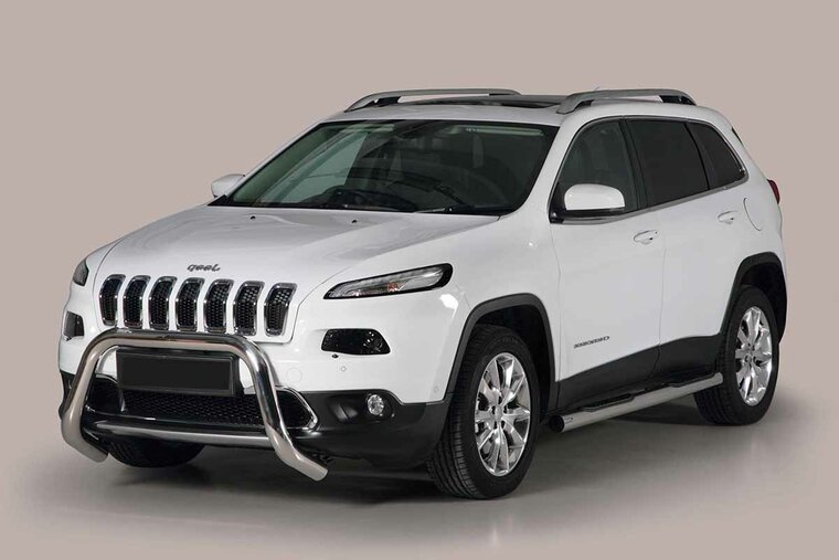 Jeep Cherokee 2014 tot heden - super pushbar &Oslash; 76 mm met CE/EU certificaat - RVS 304 hoogglans gepolijst