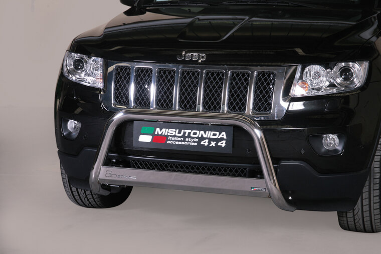 Jeep Grand Cherokee 2011 tot 2015 - pushbar &Oslash; 63 mm met CE/EU certificaat - RVS 304 hoogglans gepolijst