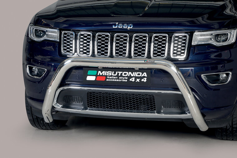 Jeep Grand Cherokee 2015 tot 2022 - super pushbar &Oslash; 76 mm met CE/EU certificaat - RVS 304 hoogglans gepolijst