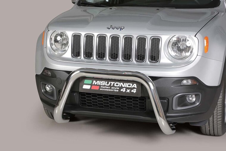 Jeep Renegade 2014 tot 2018 - super pushbar &Oslash; 76 mm met CE/EU certificaat - RVS 304 hoogglans gepolijst