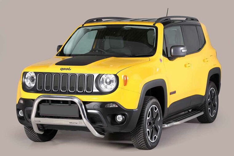 Jeep Renegade Trailhawk 2014 tot 2018 - pushbar &Oslash; 63 mm met CE/EU certificaat - RVS 304 hoogglans gepolijst