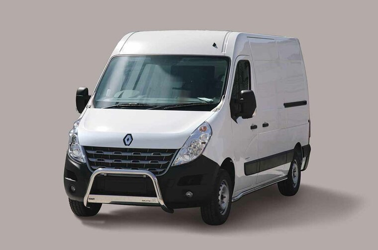 Renault Master 2010 tot 2019 - pushbar &Oslash; 63 mm met CE/EU certificaat - RVS 304 hoogglans gepolijst