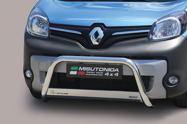 Renault Kangoo 2013 tot 2021 - pushbar &Oslash; 63 mm met CE/EU certificaat - RVS 304 hoogglans gepolijst