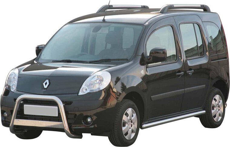 Renault Kangoo 2008 tot 2013 - pushbar &Oslash; 63 mm met CE/EU certificaat - RVS 304 hoogglans gepolijst