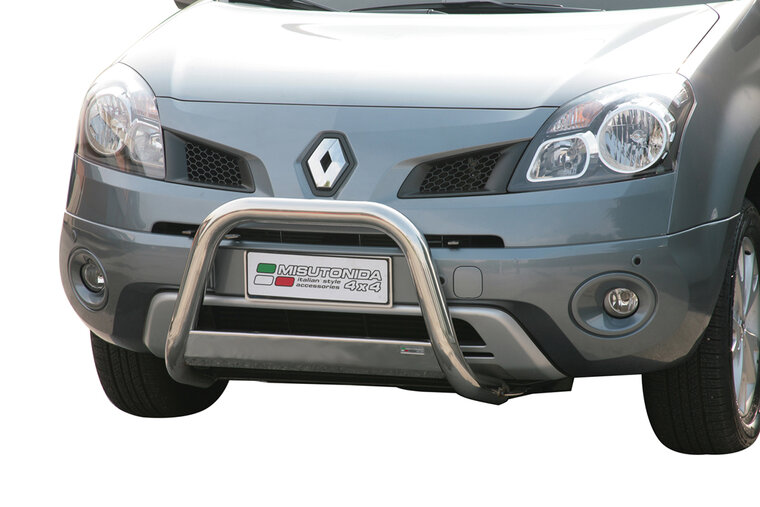 Renault Koleos 2008 tot 2011 - pushbar &Oslash; 63 mm met CE/EU certificaat - RVS 304 hoogglans gepolijst