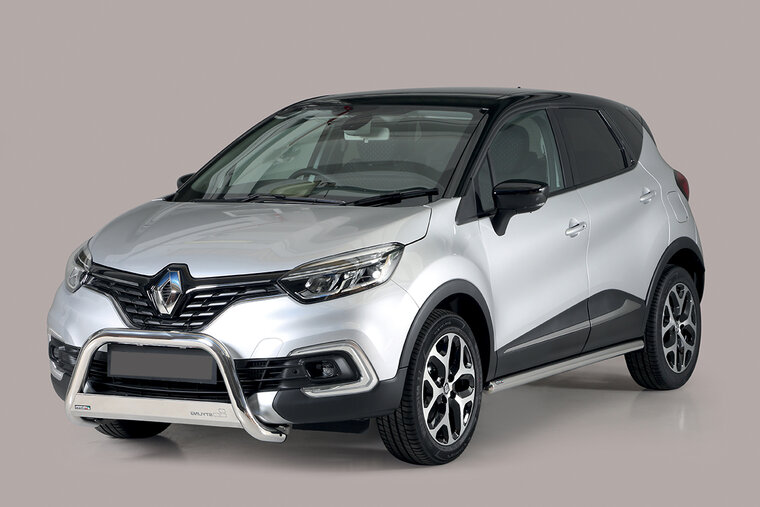 Renault Captur 2017 tot 2019 - pushbar &Oslash; 63 mm met CE/EU certificaat - RVS 304 hoogglans gepolijst