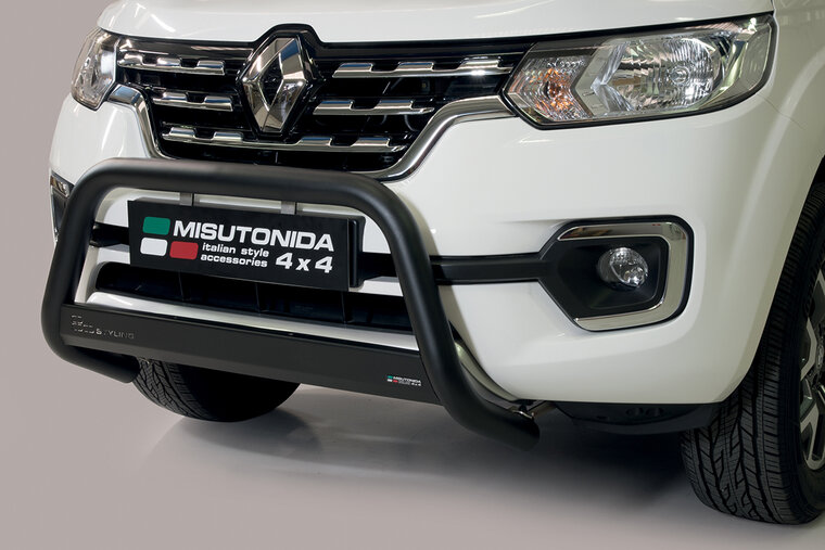 Renault Alaskan 2018 tot heden - pushbar &Oslash; 63 mm met CE/EU certificaat - RVS 304 zwarte poedercoating