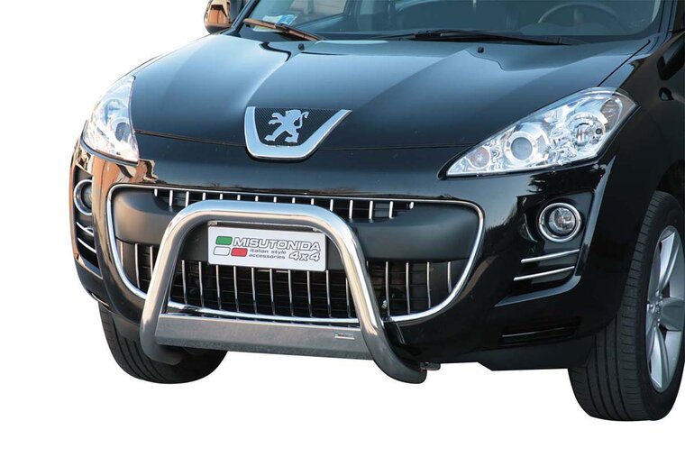 Peugeot 4007 2008 tot 2011 - pushbar &Oslash; 63 mm met CE/EU certificaat - RVS 304 hoogglans gepolijst