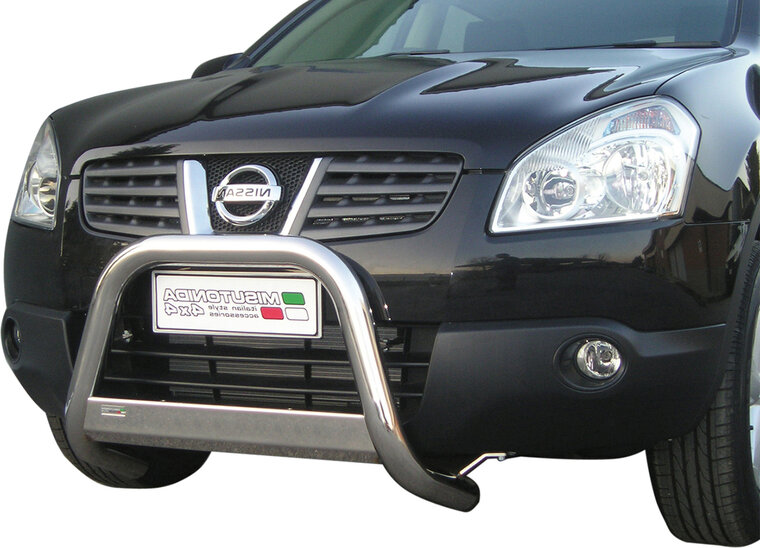 Nissan Qashqai 2007 tot 2010 - pushbar &Oslash; 63 mm met CE/EU certificaat - RVS 304 hoogglans gepolijst