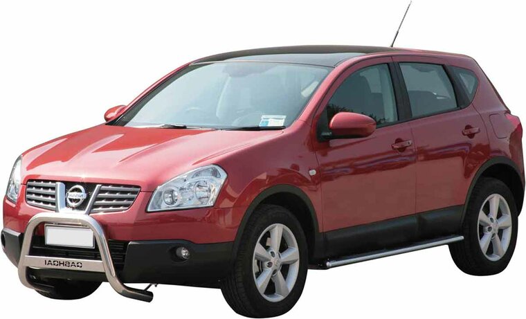 Nissan Qashqai 2007 tot 2010 - pushbar &Oslash; 63 mm met CE/EU certificaat - RVS 304 hoogglans gepolijst