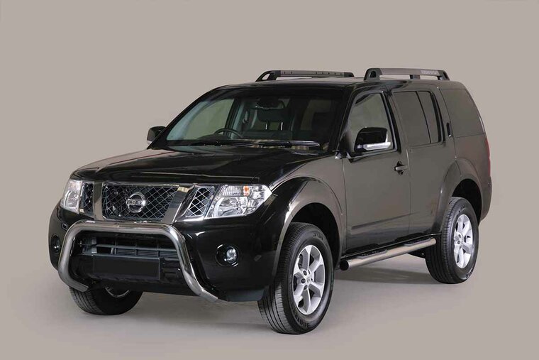 Nissan Pathfinder 2011 tot 2015 - super pushbar &Oslash; 76 mm met CE/EU certificaat - RVS 304 hoogglans gepolijst