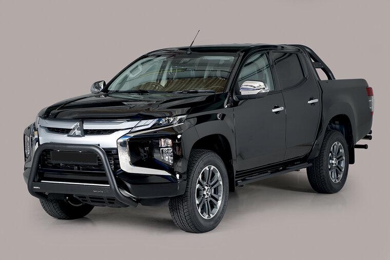 Mitsubishi L200 2018 tot heden - pushbar &Oslash; 63 mm met CE/EU certificaat - RVS 304 zwarte poedercoating