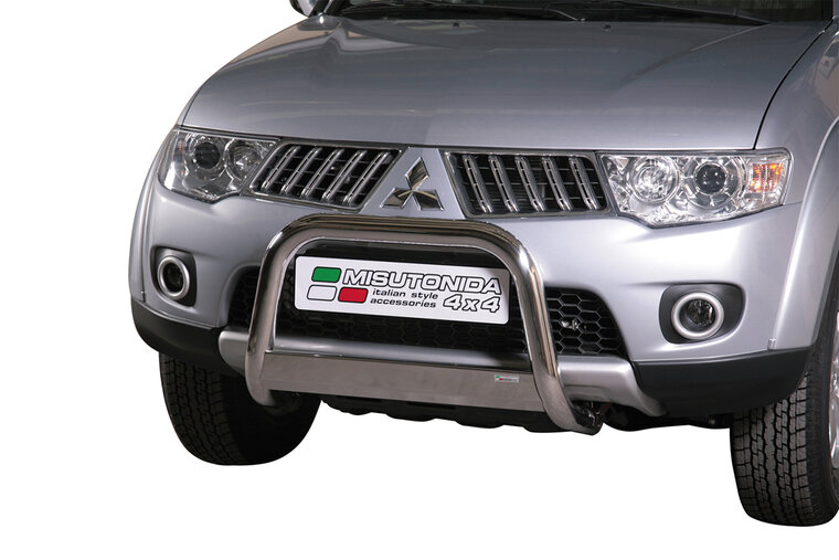 Mitsubishi L200 2010 tot 2014 - pushbar &Oslash; 63 mm met CE/EU certificaat - RVS 304 hoogglans gepolijst