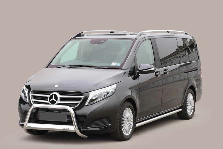 Mercedes V-Klasse 2014 tot 2020 - pushbar &Oslash; 63 mm met CE/EU certificaat - RVS 304 hoogglans gepolijst