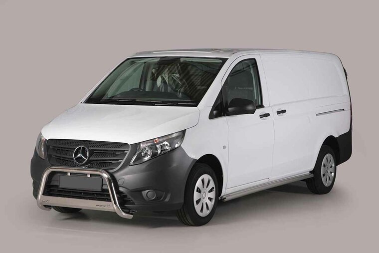 Mercedes E-Vito 2019 tot heden - pushbar &Oslash; 63 mm met CE/EU certificaat - RVS 304 hoogglans gepolijst