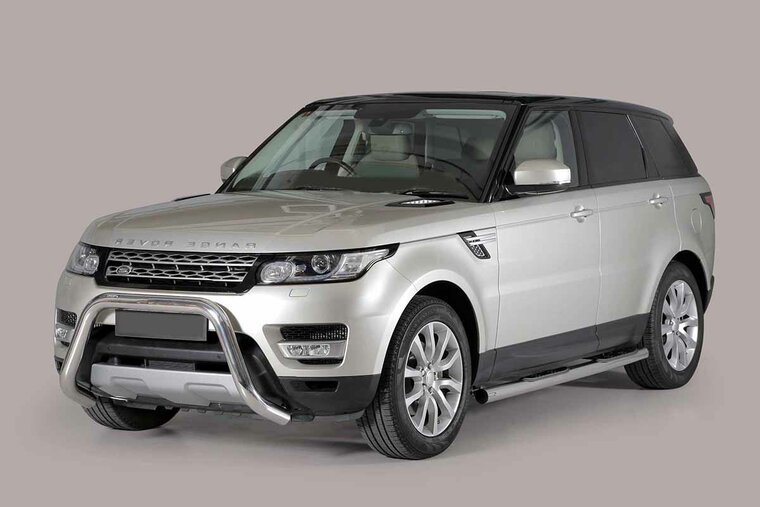 Land Rover Range Rover Sport 2013 tot 2017 - super pushbar &Oslash; 76 mm met CE/EU certificaat - RVS 304 hoogglans gepolijst