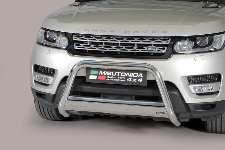 Land Rover Range Rover Sport 2013 tot 2017 - pushbar &Oslash; 63 mm met CE/EU certificaat - RVS 304 hoogglans gepolijst