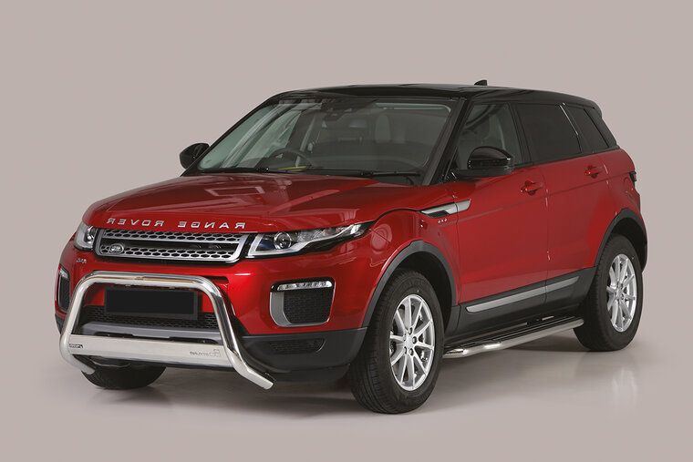 Land Rover Range Rover Evoque 2016 tot 2019 - pushbar &Oslash; 63 mm met CE/EU certificaat - RVS 304 hoogglans gepolijst