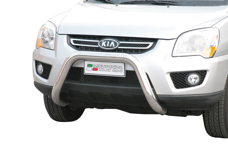 Kia Sportage 2008 tot 2010 - super pushbar &Oslash; 76 mm met CE/EU certificaat - RVS 304 hoogglans gepolijst