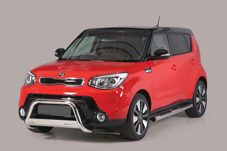 Kia Soul 2014 tot 2019 - pushbar &Oslash; 63 mm met CE/EU certificaat - RVS 304 hoogglans gepolijst