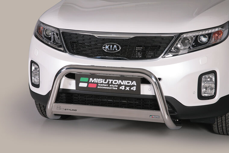 Kia Sorento 2012 tot 2015 - pushbar &Oslash; 63 mm met CE/EU certificaat - RVS 304 hoogglans gepolijst