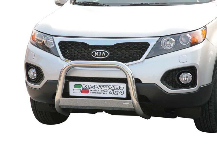 Kia Sorento 2009 tot 2012 - pushbar &Oslash; 63 mm met CE/EU certificaat - RVS 304 hoogglans gepolijst