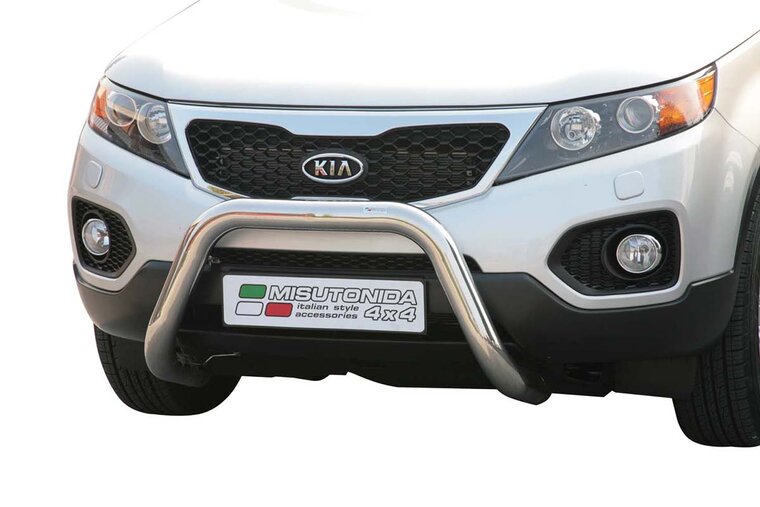 Kia Sorento 2009 tot 2012 - super pushbar &Oslash; 76 mm met CE/EU certificaat - RVS 304 hoogglans gepolijst